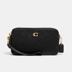 Coach Black Crossbody Bag with Gold Logo, NEW, Factory Sealed